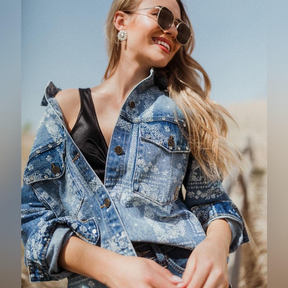Sterling & Stitch as seen at Buckle paisley Jean jacket